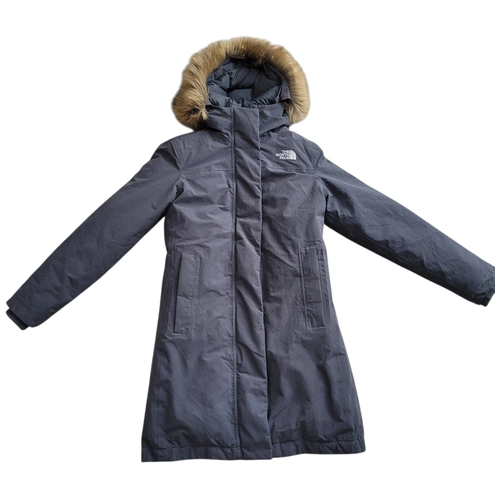 Like New The North Face Women’s 550 Down Arctic Parka Waterproof Jacket Gray S - Picture 8 of 15